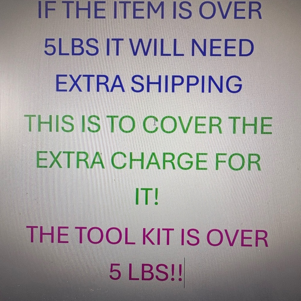 Extra Shipping Fee Notice